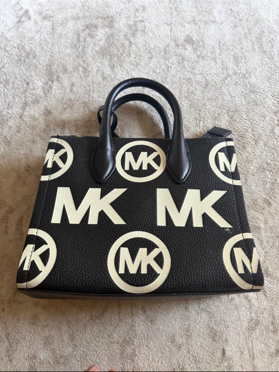 Michael Kors Handbags - Michael Kors Black & White MK Logo Satchel